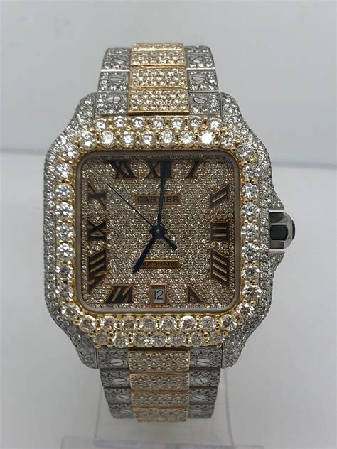 iced out replica cartier watch|iced out cartier buffs.